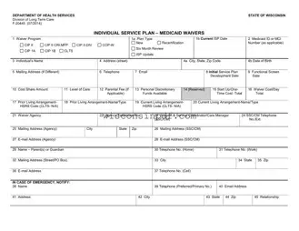 Fill Out a Valid Individual Service Plan Wisconsin Template