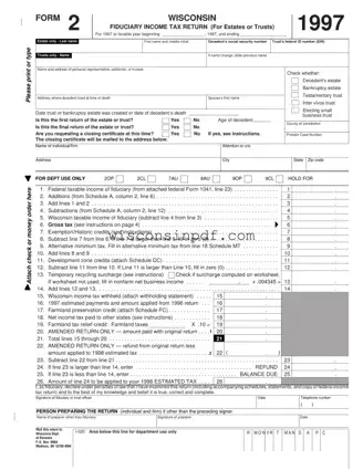 Fill Out a Valid Wisconsin 2 Template
