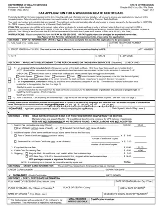 Fill Out a Valid Wisconsin F 05297 Template