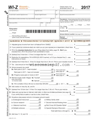Fill Out a Valid Wisconsin Wi Z Template
