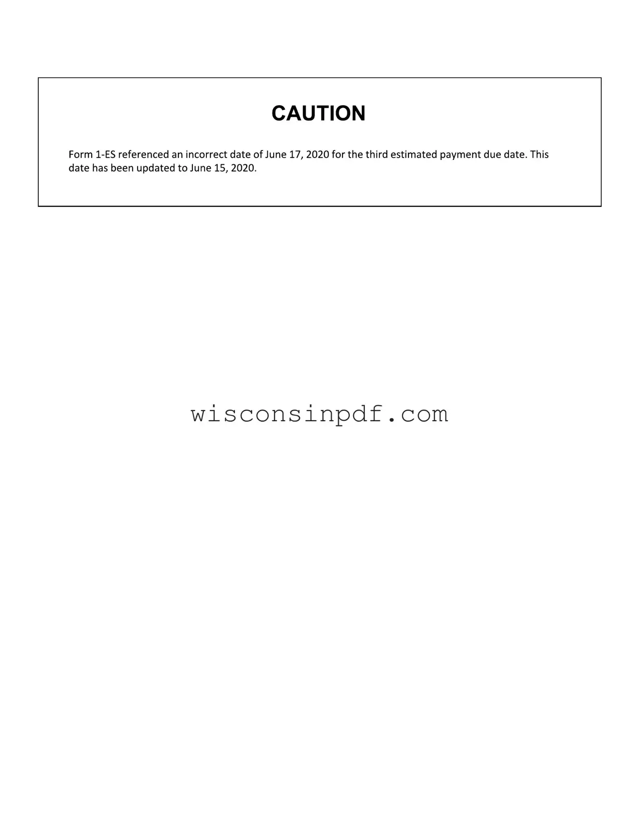 Fill Out a Valid Wisconsin 1 Es Template
