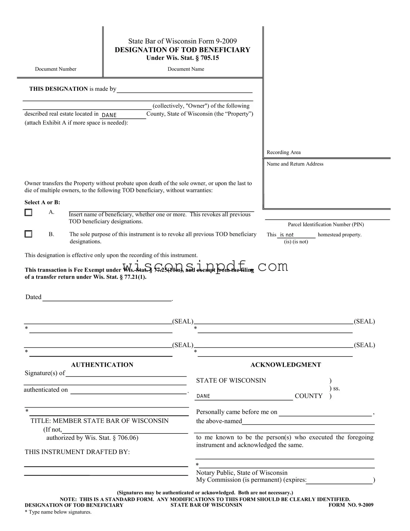 Fill Out a Valid Wisconsin 9 Template