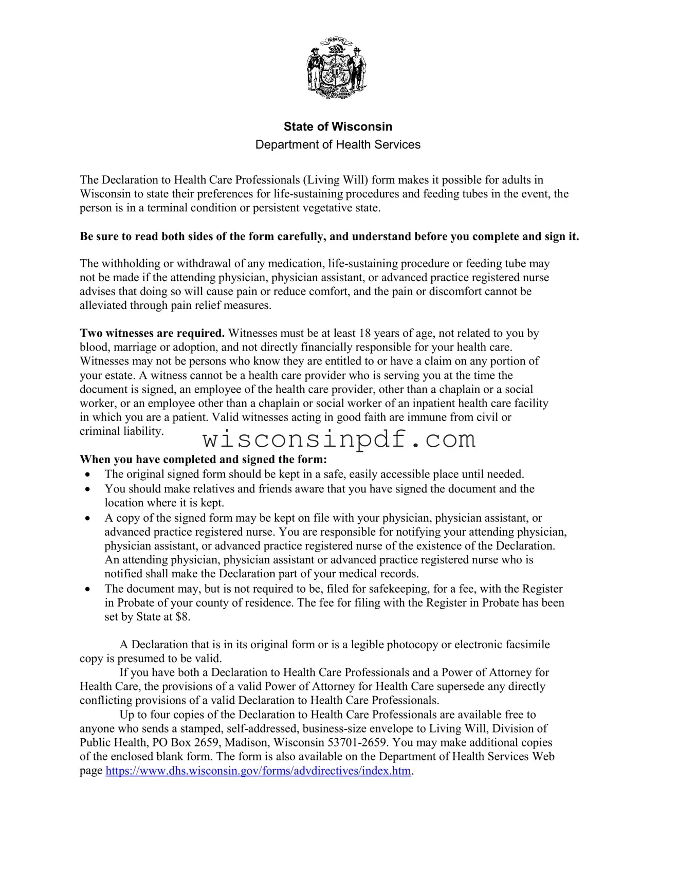 Fill Out a Valid Wisconsin F 00060 Template