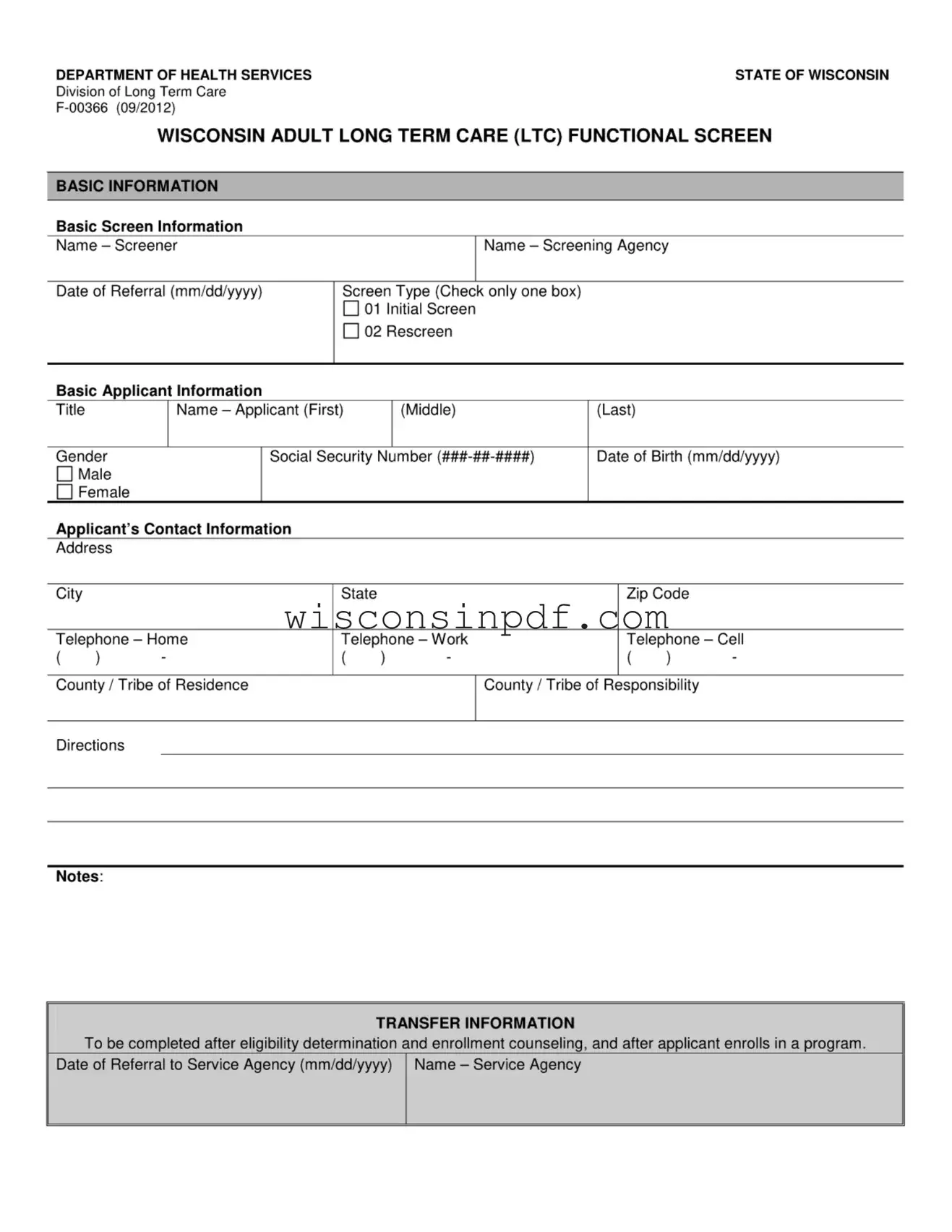 Fill Out a Valid Wisconsin F 00366 Template