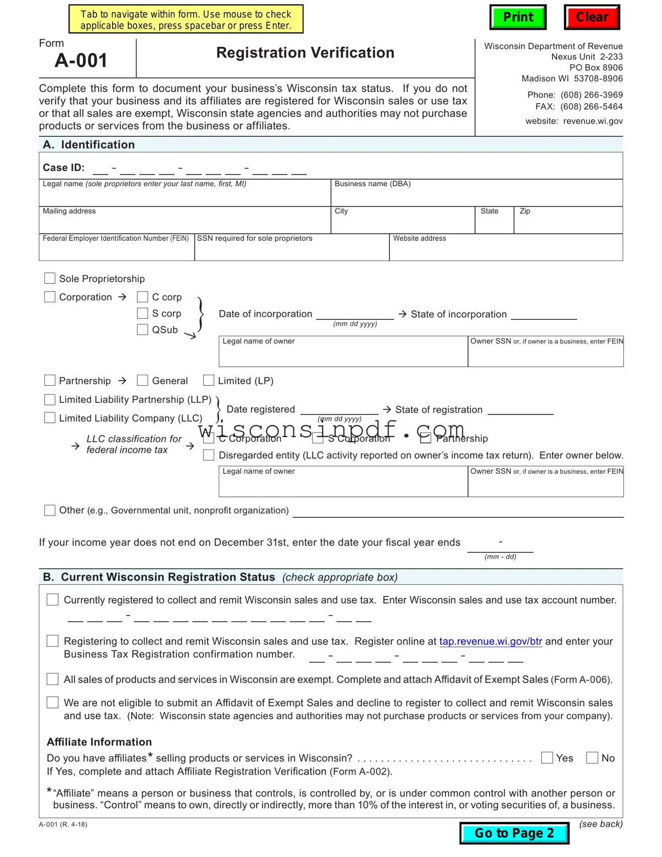 Fill Out a Valid Wisconsin Verification Template