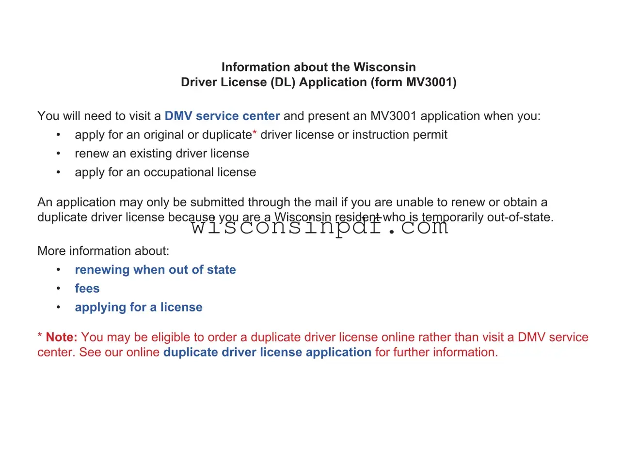 Fill Out a Valid Wisconsindmv Mv3001 Template